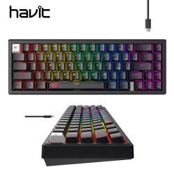 HAVIT KB874L RGB Clavier Gaming Mécanique rétroéclairé Type-c