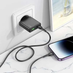 Chargeur Ultra Fin HOCO N38 Double Port USB QC3.0 + Type-c PD 20W + Cable Type-c vers Lightning Iphone 1m