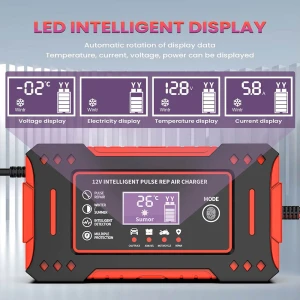 Chargeur Intelligent rapide de batterie de voiture AUTO LCD, réparation SnapPulse, acide de plomb AGM 12v 6A