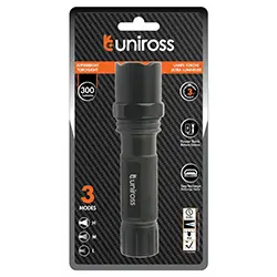 Lampe de poche Torche UNIROSS ULFL014 Rechargeable 300 lumens