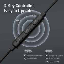 Ecouteur filaire USB-C AWEI TC-6 Sports avec microphone et boutons de commande 1.2m avec maintien sportif