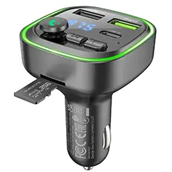 Emetteur FM Bluetooth + chargeur AUTO type-c et 2 x USB QC3.0 18W Borofone BC48