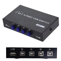 Switch imprimante 4 Ports USB-B pour partage Imprimantes PC Scanner Caméra Clavier