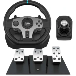 Volant de course jeux PXN V9 270°/ 900° Avec Pédales et Levier de Vitesse Pour PC / PS3 / PS4 / XBOX Series X|S, Xbox One, Switch
