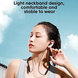Ecouteur sans-fil Bluetooth 5.0 Sport à Tour de cou Intra-Auriculaire Magnétique Joyroom JR-D6