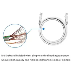 Câble Réseau CAT 6 Gigabit Ethernet RJ45 LAN UTP 1.5m 3m 5m 10m 15m 20m 25m 30m 40m 50m 100m