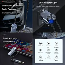 Adaptateur Recepteur audio sans-fil Bluetooth 5.0 AUX 3.5mm USB YESIDO YAU24 pour Voiture, Haut parleur