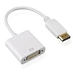 Adaptateur Displayport DP vers DVI 24 + 5 1080P - Blanc