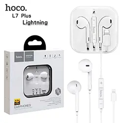 Ecouteur Filaire Bluetooth 5.0 Lightning Iphone HOCO L7 Plus avec Microphone 1.2m
