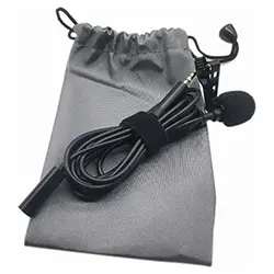 Microphone Lavalier Cravate AUX Audio 3.5mm JH-043-A 1.5m avec pochette