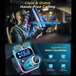 Emetteur FM Bluetooth 5.0 + chargeur AUTO Joyroom JR-CL16 48W PD + USB double microphone