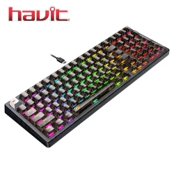 HAVIT KB875L Clavier Mécanique Gaming Type-c avec Rétroéclairage RGB