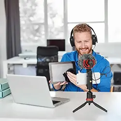 Microphone de Studio à condensateur 3.5mm BOYA BY-MM1 pour caméra et enregistrement vidéo  iPhone, Smartphone Android
