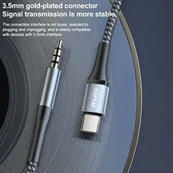 Cable Adaptateur USB Type-c vers AUX 3.5mm Jack AWEI CL-116T