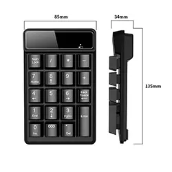 Pavé Numerique sans-fil 2.4ghz Mini clavier mécanique 19 Touches etanche