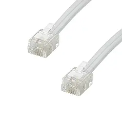 Câble fil téléphonique RJ11 mâle pour téléphone fixe vers routeur modem 1m 2m
