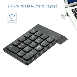 Pavé Numerique sans-fil 2.4ghz Mini clavier 18 Touches pour ordinateur portable PC
