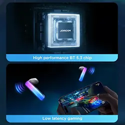 Ecouteur Earbuds sans-fil bluetooth 5.3 Joyroom IceLens TC1 avec lumière LED