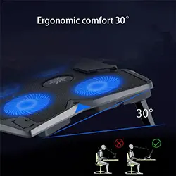 Refroidisseur Support ordinateur portable de 15.6 à 17 pouces 4 ventilateurs S400