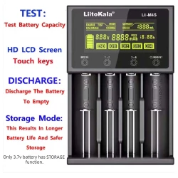 LiitoKala Lii-M4S Chargeur universel intelligent Li-ion/NiMH avec écran LCD