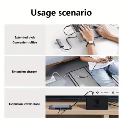 Câble extension USB-C Type-C Thunderbolt 3 10Gbps USB 3.1 100W 5A 4K UHD
