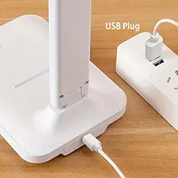 Lampe de Bureau Table LED de chevet Veilleuse avec protection oculaire USB MT-ACC24 avec 3 Températures de Lumière