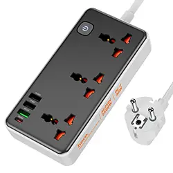 Multiprise Rallonge Multifonction 3 x Prise + 3 x USB QC3.0 + 1 x Type-C PD 30W HOCO AC8A