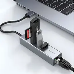 Adaptateur Ethernet USB-C Type-c vers RJ45 1000Mbps + 3 x USB 3.0 CABLETIME