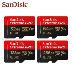 Carte mémoire Micro SD SanDisk Extreme Pro jusqu'à 200Mbps SDXC C10 A2 V30 U3 64GB 128GB