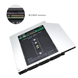 Adaptateur Rack disque dur M.2 SATA Caddy en forme DVD 9.5mm Pour ordinateur portable