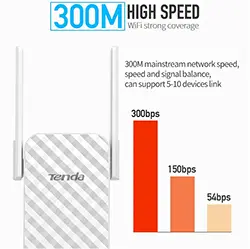 Répéteur Extender WiFi sans fil Tenda A9 300Mbps