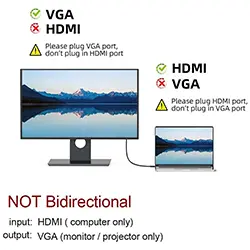 Câble Adaptateur Convertisseur HDMI Mâle vers VGA Mâle 1.8m