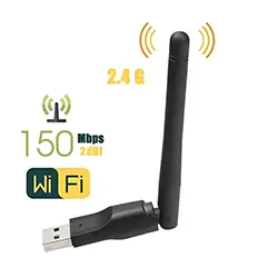 Adaptateur Clé Dongle USB WIFI sans fil 150mbps antenne 2dbi pour PC Démo recepteur satelite Laptop