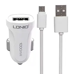 Chargeur Téléphone Smartphone Auto sur allume-cigare USB LDNIO DL-C17 + Câble 1m