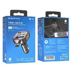 Emetteur FM Bluetooth + chargeur AUTO type-c et 2 x USB QC3.0 18W Borofone BC48