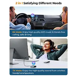 Émetteur Récepteur 2 en 1 Audio sans-fil Bluetooth 5.3 AUX 3.5mm Jack Joyroom JR-CB2