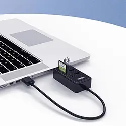 HUB USB 3.0 3 ports avec Lecteur de carte Micro SD/SD pour PC LAPTOP