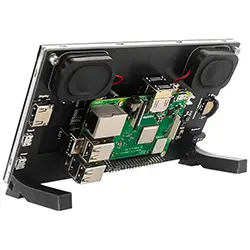 Ecran tactile 7 pouces IPS 1024 x 600 HD avec Haut parleur + Support compatible Raspberry Pi 4/5
