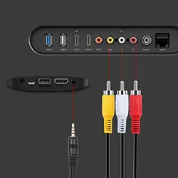 Câble Audio et vidéo AUX Jack 3.5mm 4pin vers 3 x RCA mâle - 1.5m