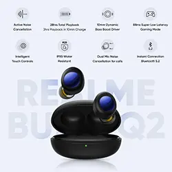 Ecouteur sans-fil Bluetooth 5.2 earbuds Realme BUDS Q2 Gaming etanche IPX4