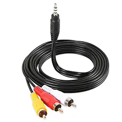 Câble Audio et vidéo AUX Jack 3.5mm 4pin vers 3 x RCA mâle - 1.5m