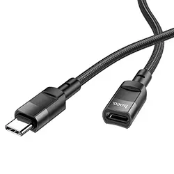 Rallonge Type-c mâle to Type-c Femelle HOCO U107 3A 1.2m pour charge et transfert de données