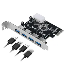 Carte d'extension PCI express PCI-E 4 Ports USB 3.0 1X
