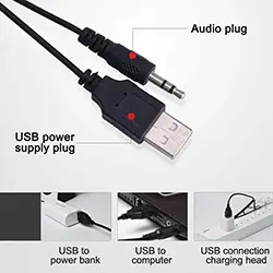 Haut Parleur Baffle CAPSYS SP210 AUX Jack 3.5mm USB pour PC LAPTOP Smartphone