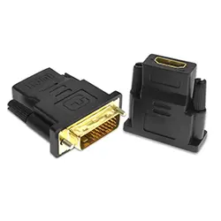 Convertisseur Adaptateur bidirectionnel DVI mâle (24 + 1) vers HDMI femelle 1080P