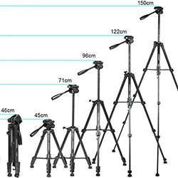 Trépied professionnel Portable yunteng VCT-668 avec tête de trépied tridimensionnelle pour Caméra MAX:146cm