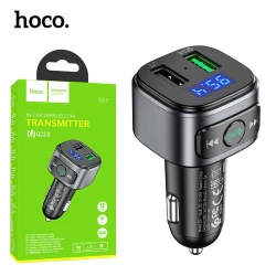 HOCO E67 Emeteur Radio FM Bluetooth et Chargeur AUTO USB QC3.0 18W