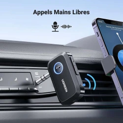Récepteur Bluetooth 5.3 AUX 3.5mm UGREEN pour Voiture, haut-parleurs, Audio, mains libres