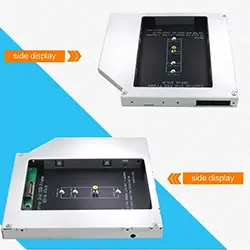 Adaptateur Rack disque dur M.2 SATA Caddy en forme DVD 9.5mm Pour ordinateur portable