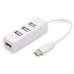 Adaptateur HUB type-c vers 4 ports USB 2.0 480mbps - Blanc